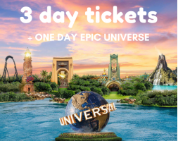 Universal 3 Day Tickets + 1 Day Epic Universe